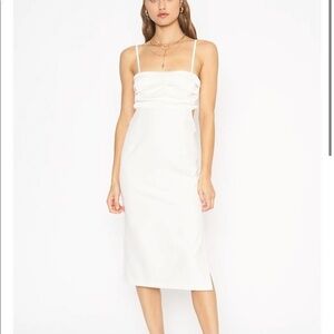 NWT 4si3nna White Midi Dress